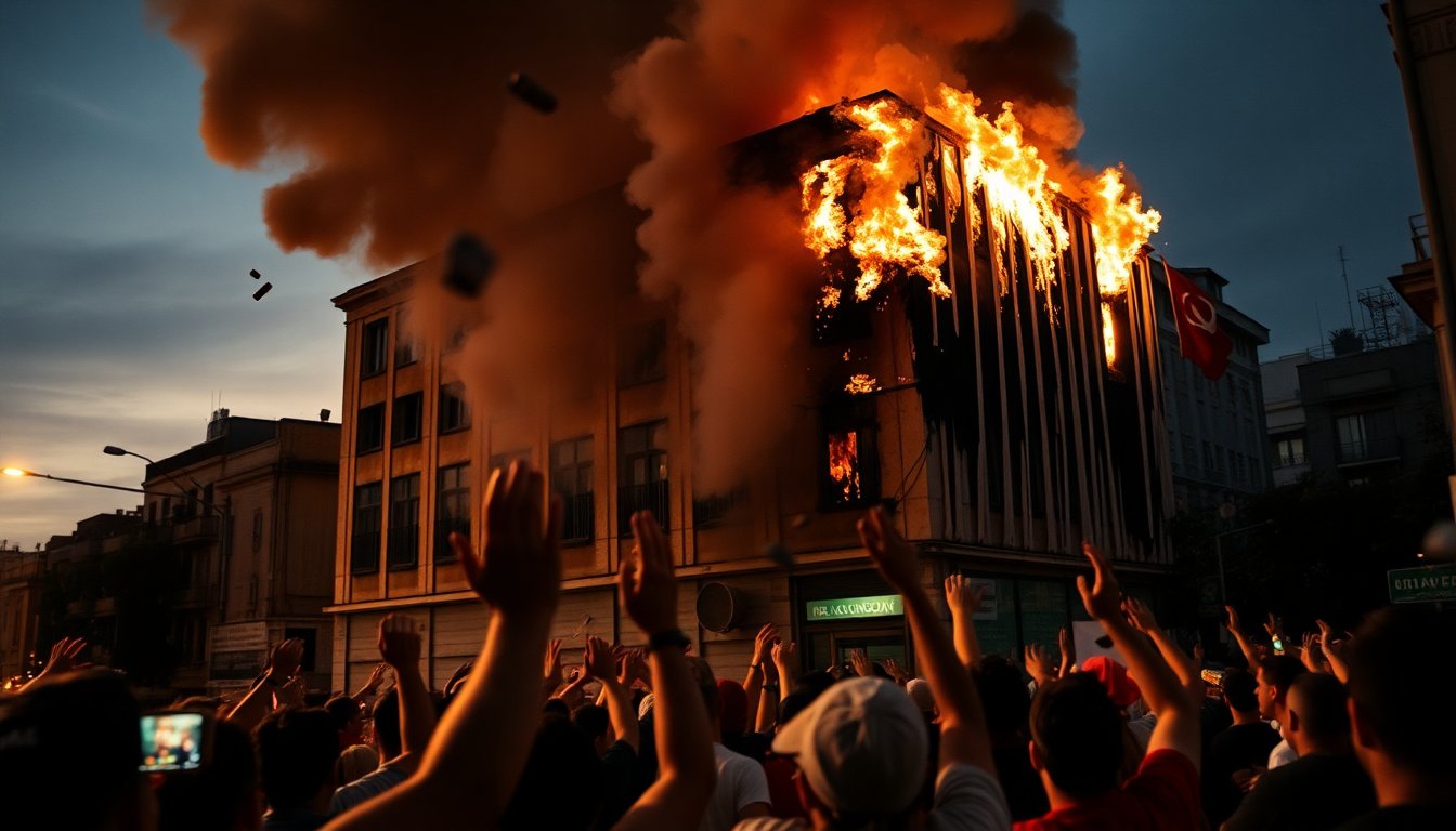 rara revolta em cuba predio do partido comunista incendiado em moron 1773508277