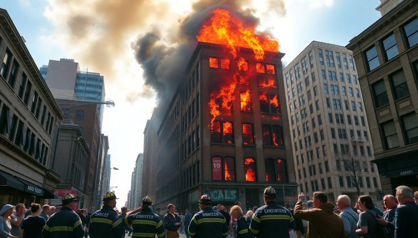 Major fire in downtown building causes chaos and evacuations