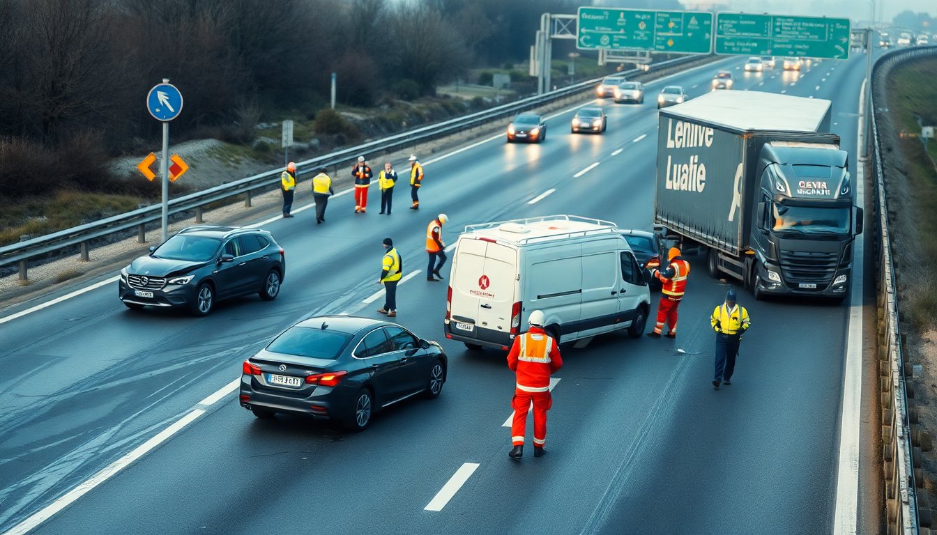 Accident sur l&rsquo;autoroute a7 près de lyon provoque fermetures