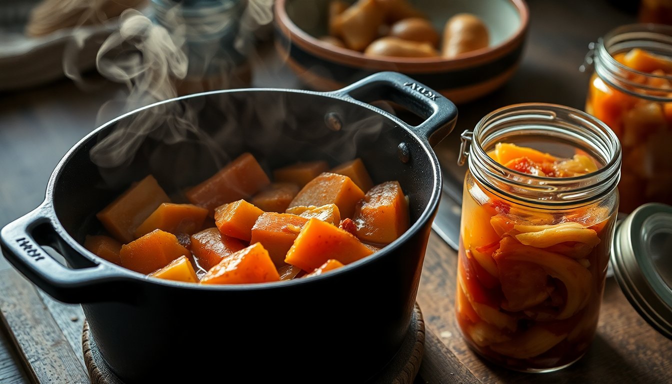 Ragoût de légumes d&rsquo;hiver mijoté avec filière courte et fermentation