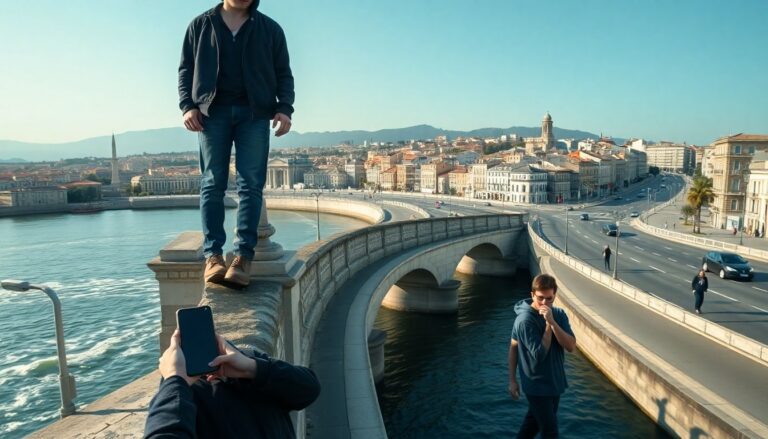 Giovane in bilico sul ponte Risorgimento a Pescara: l’allarme di una passante