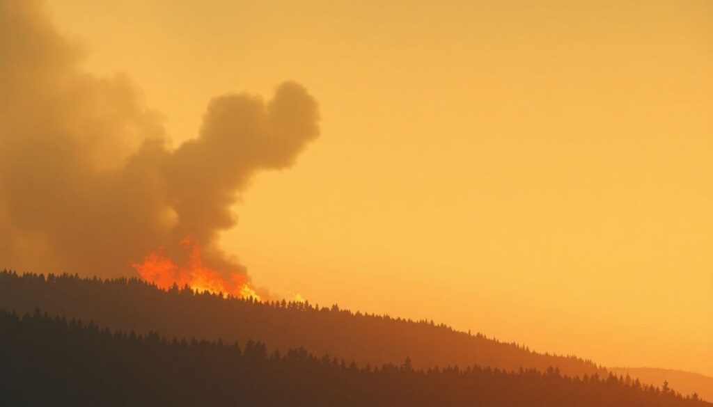 Incendio boschivo rilevato a nord di L’Aquila