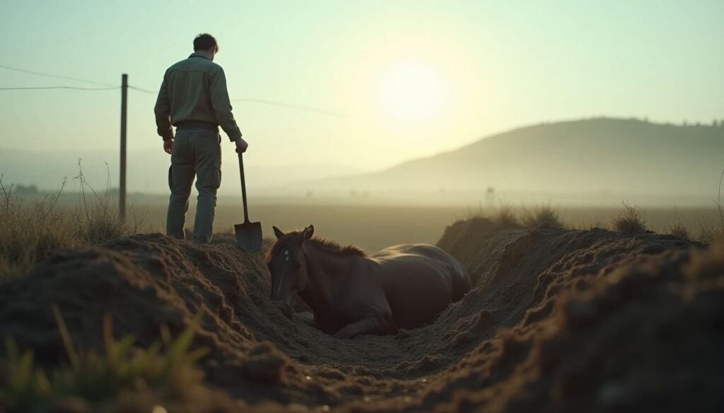 Denuncia per il proprietario che tentava di seppellire un cavallo agonizzante a Fonteblanda