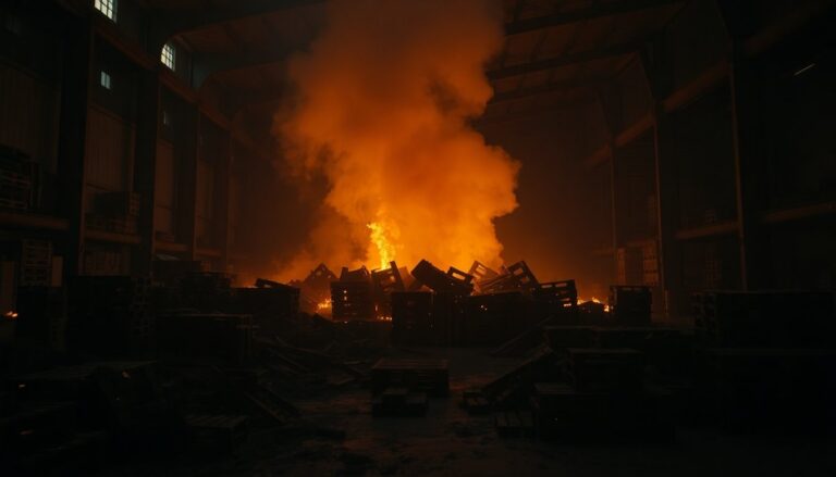 Rogo notturno a Colledara: a fuoco 4.000 m² del deposito Lazzaroni