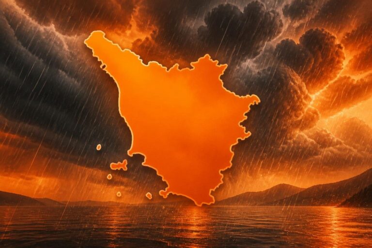 Allerta meteo arancione per pioggia su L’Aquila