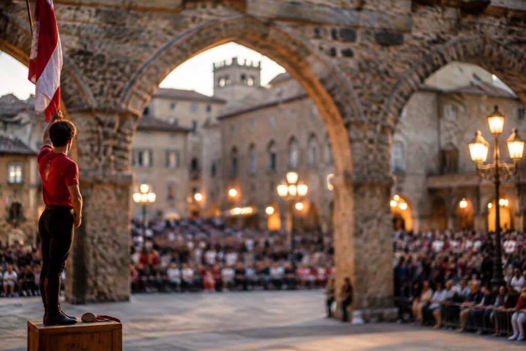 Sbandieratori di Cerchio sul podio: terzo posto assoluto a Sulmona