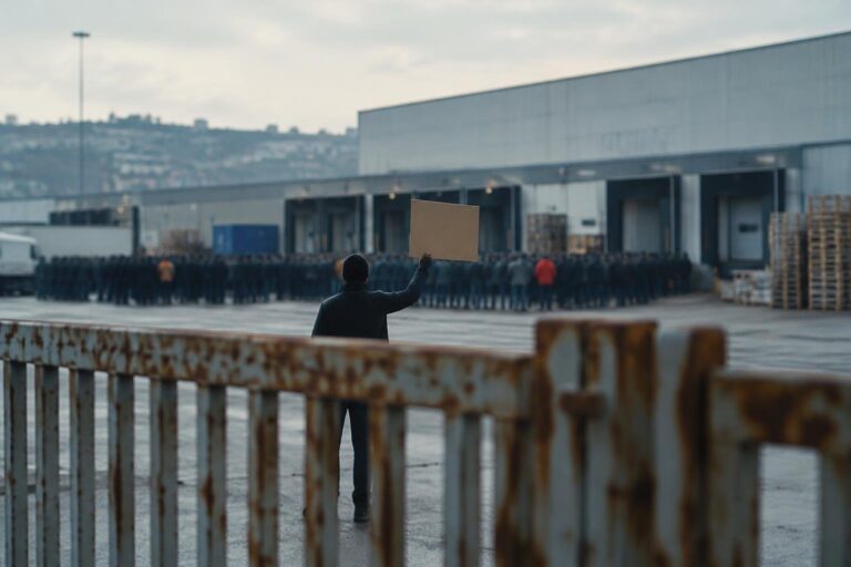 Termoli, protesta dei dipendenti Kuehne+Nagel contro la chiusura del 2027