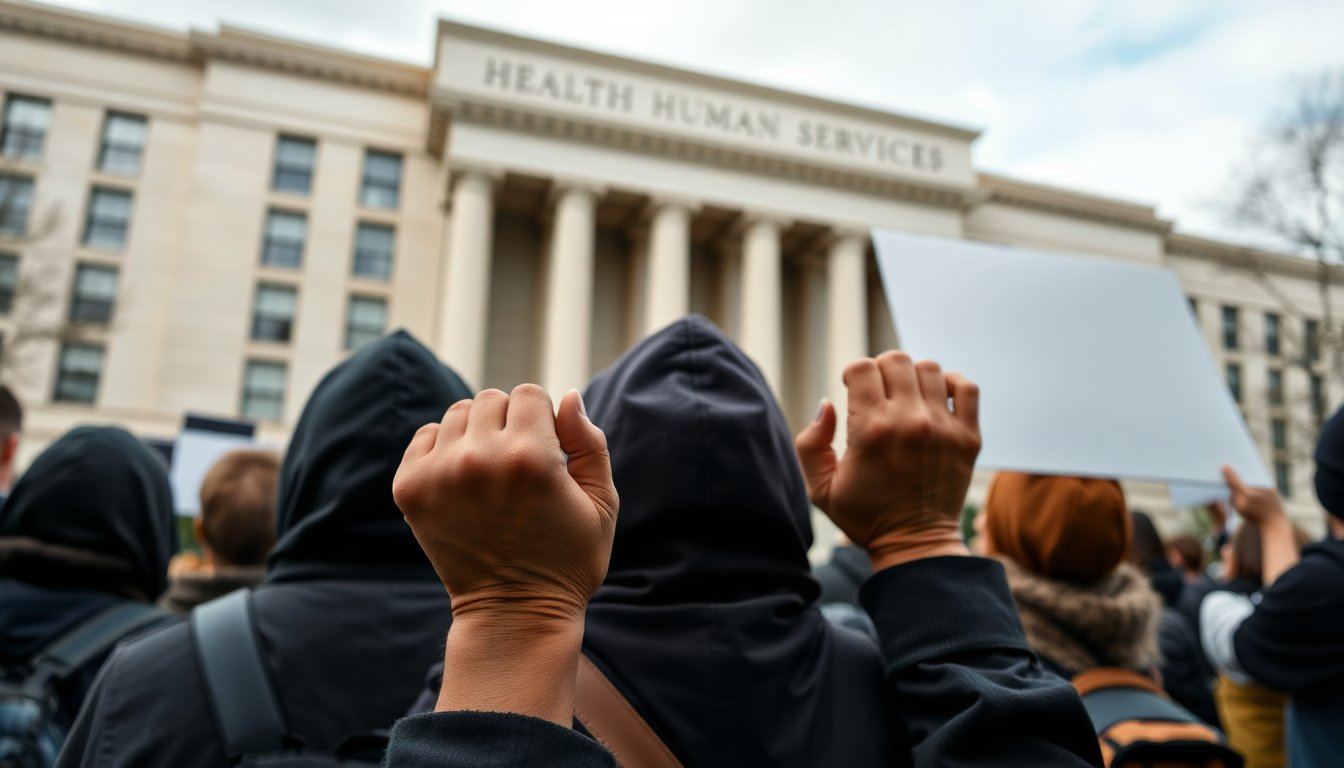 Activists detained after blockade at HHS over rules targeting gender-affirming care