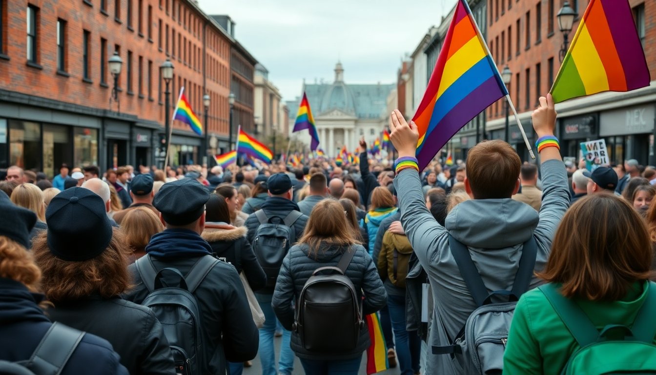 taspride draws record crowd for pride parade in hobart