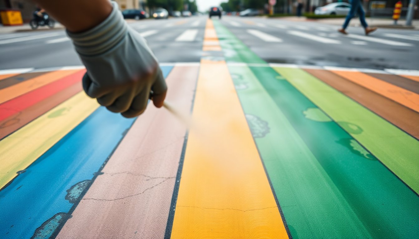 Man detained in Dallas after restoring rainbow crosswalks removed under state order