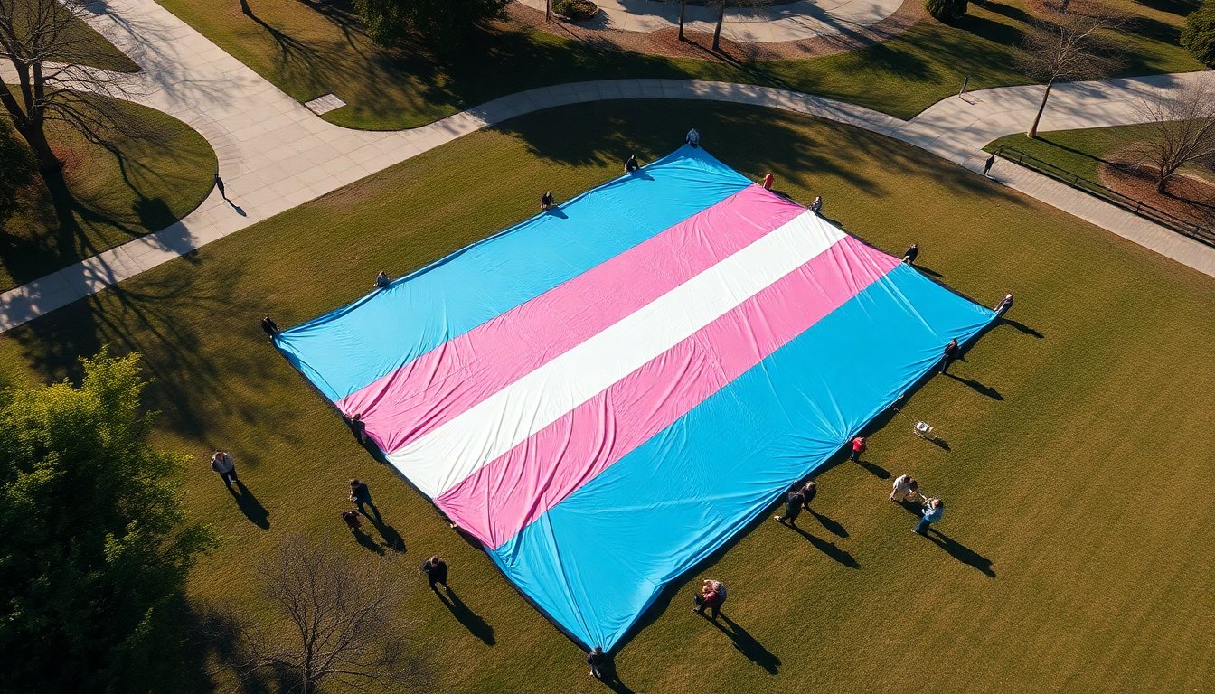 World’s largest trans flag to be unfurled in Brisbane on Trans Day of Visibility