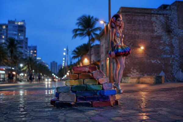 Rainbow crosswalk bricks fund Naples and Key West Pride