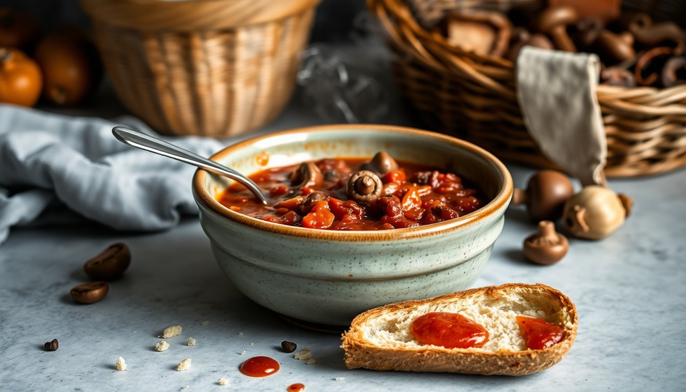 Umami-rich mushroom ragù with a terroir-driven twist