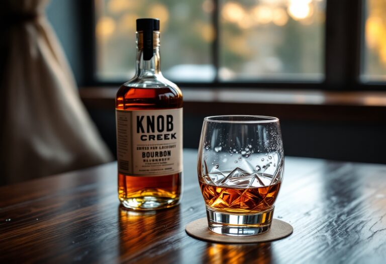 Eli Manning con un bicchiere di bourbon Knob Creek