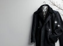 Uomo elegante in abbigliamento invernale alla moda