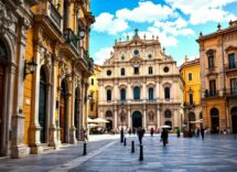 Supercar in un paesaggio urbano di Lecce
