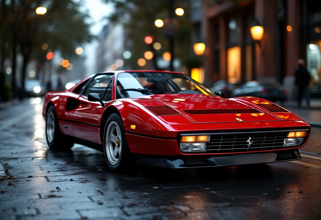 Ferrari 288 GTO in un elegante contesto urbano