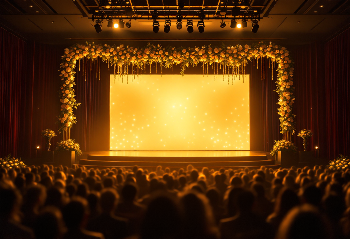 Immagine del Festival di Sanremo 2025 con artisti sul palco