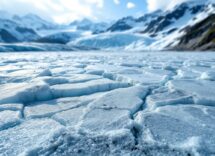 Vista panoramica del ghiacciaio dell'Aletsch in Svizzera