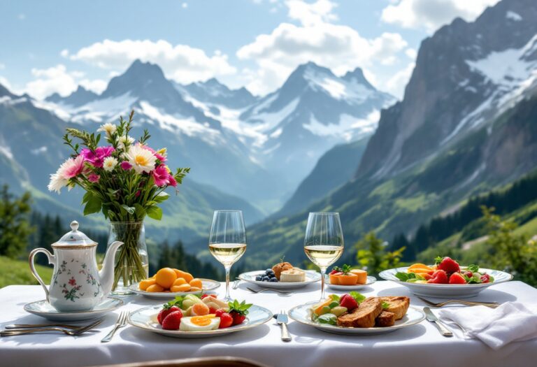 Coppia che cena in un ristorante romantico