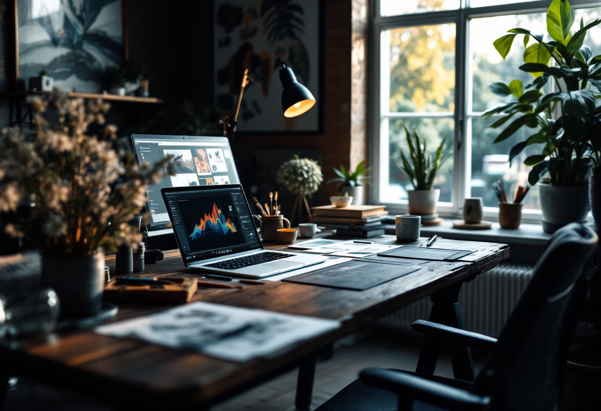 Illustrazione che rappresenta l'arte nell'era AI