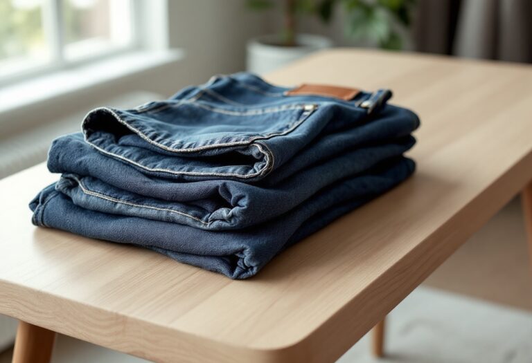 Jeans di alta qualità su sfondo neutro