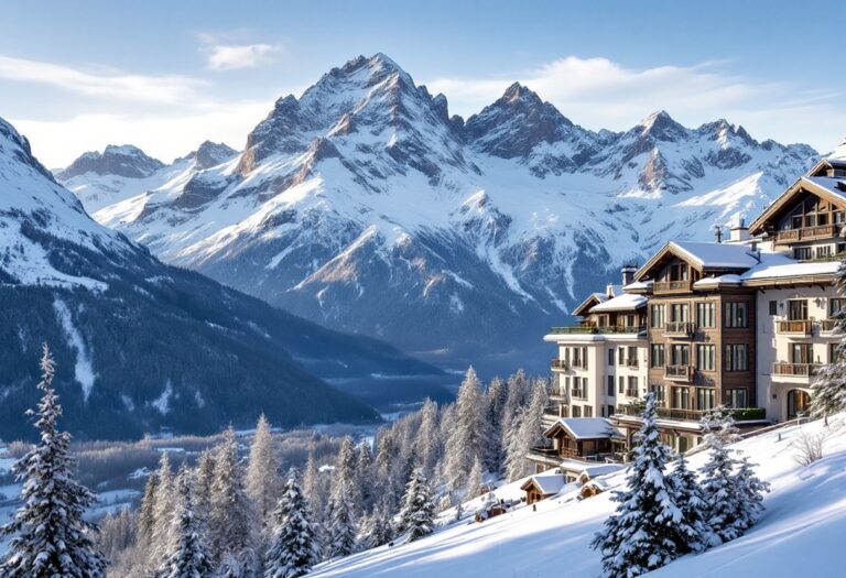 Vista panoramica di St. Moritz, meta di lusso alpino