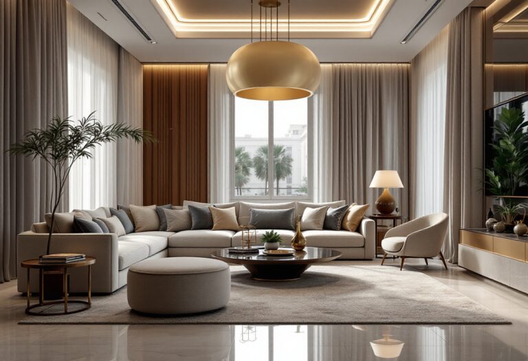 Interni eleganti delle Natuzzi Harmony Residences a Dubai