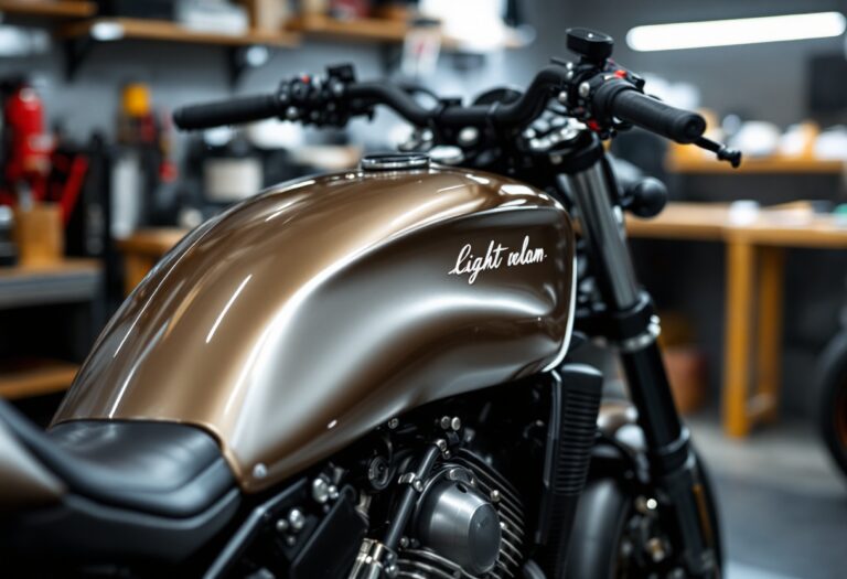 Motocicletta personalizzata Lucki-Pan in dettaglio