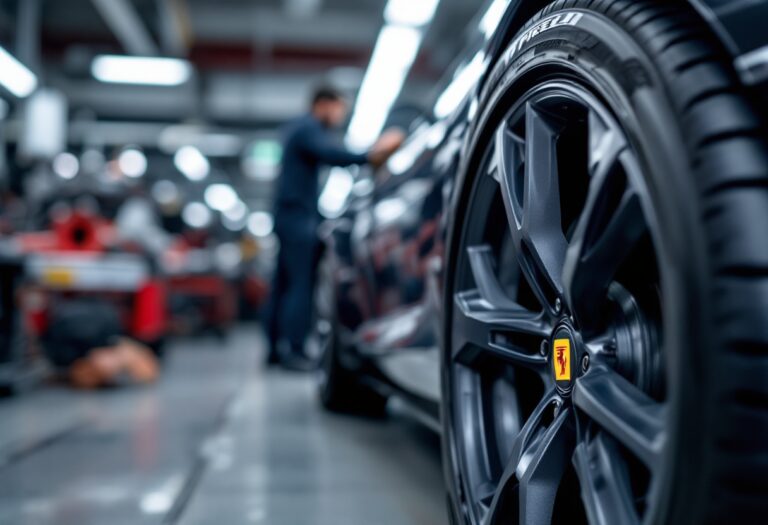 Pneumatici Pirelli P Zero su un'auto sportiva