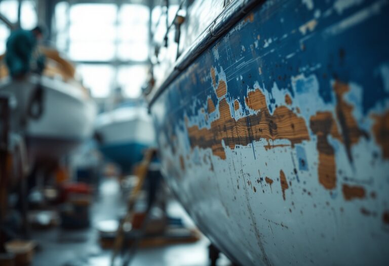 Yacht a vela Tarantella in fase di restauro