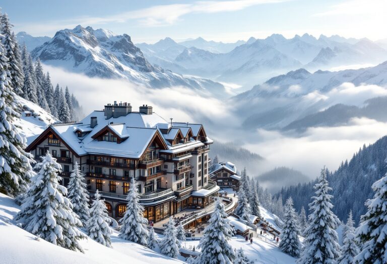 Vista panoramica di St. Moritz, meta del jet set internazionale