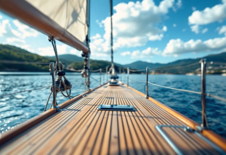 Immagine di un lussuoso yacht in mare aperto