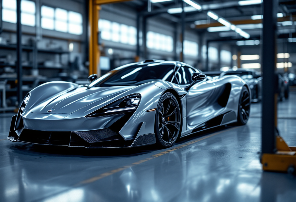 Immagine della supercar Volkswagen W12 in esposizione