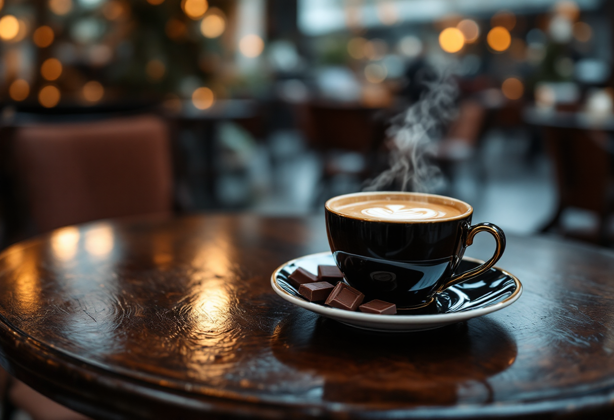 Immagine di un caffè letterario a Milano nel ‘700