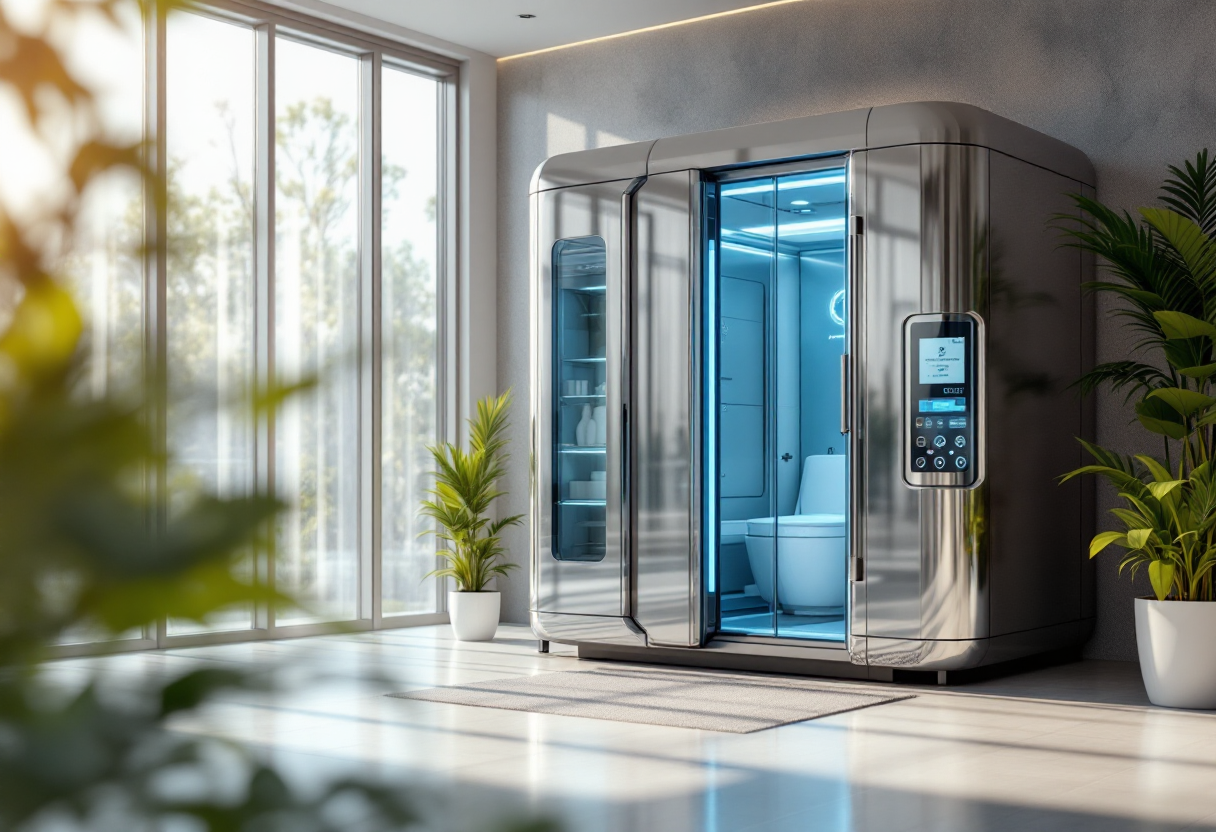 Atleta che utilizza la crioterapia per il recupero muscolare