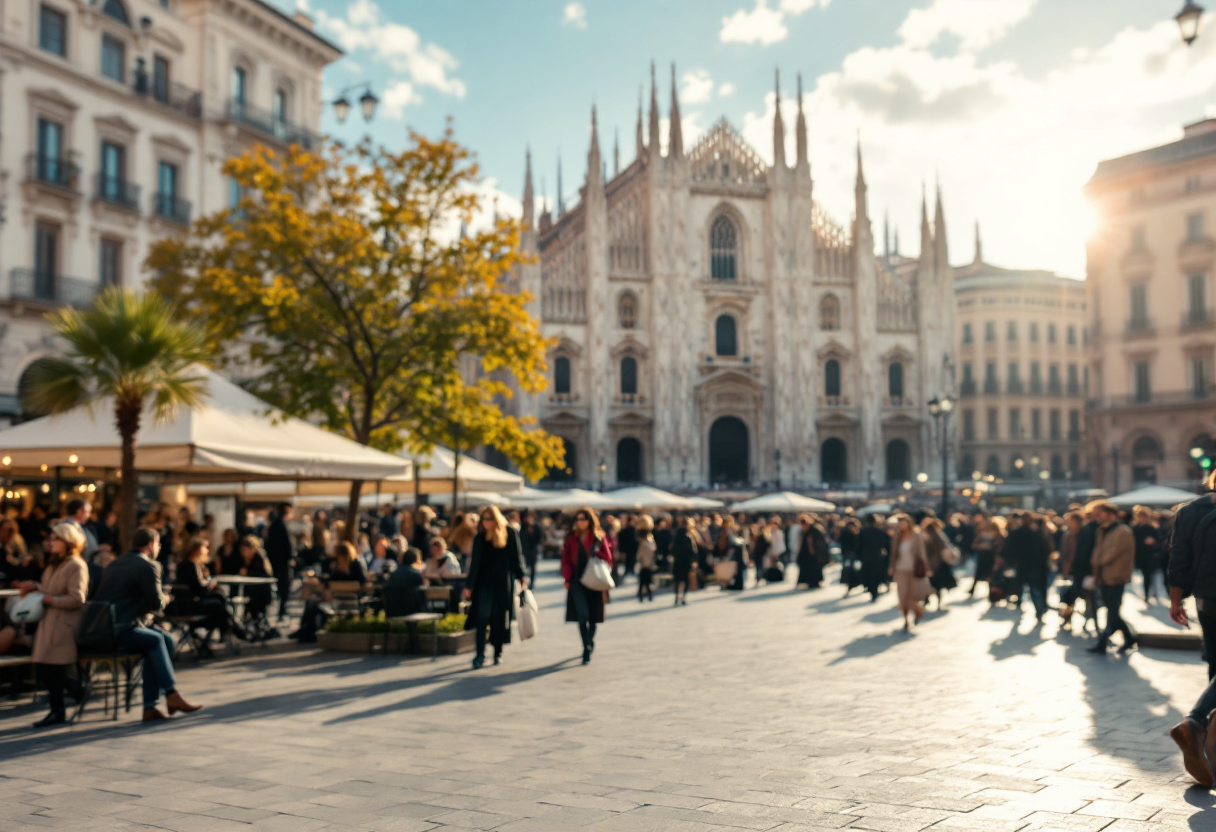 Sfilata di moda durante Fashion in the City a Milano