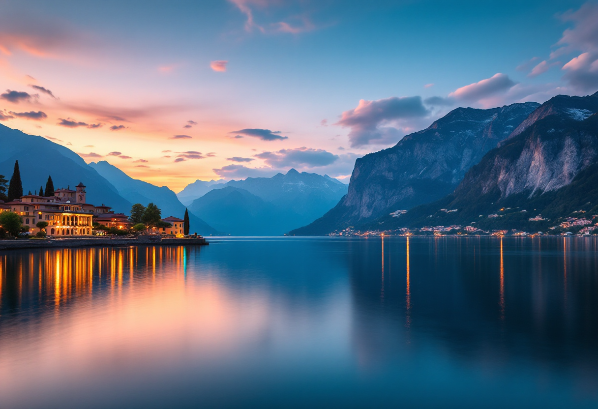 Spettacolo di gala sulle rive del Lago di Como