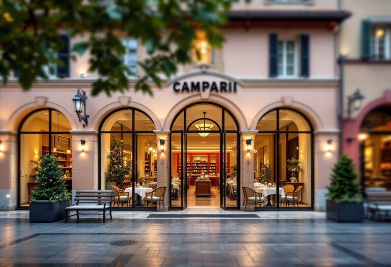 Interno della Galleria Campari con opere d'arte