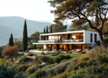 Panorama di una villa di lusso in Italia