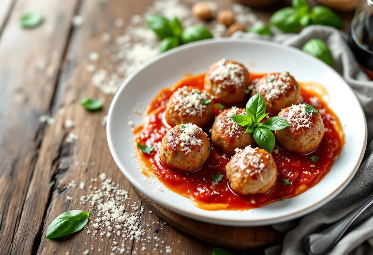 Deliziose polpette italiane preparate da Mario Carbone