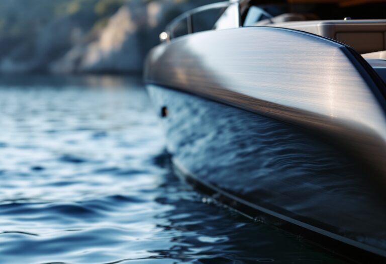 Ristorante di lusso su una nave con vista mare