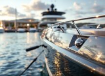 Superyacht Tankoa S520 in un porto elegante