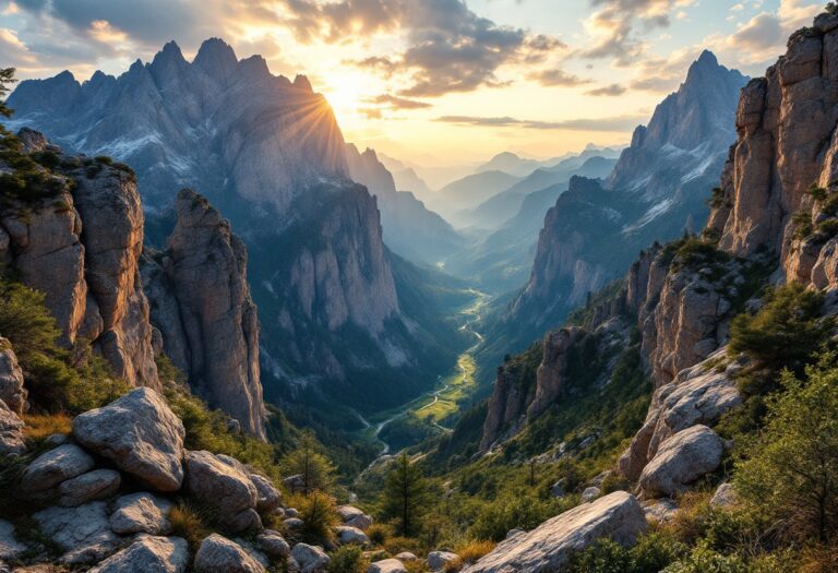 Pratica di yoga in un paesaggio montano sereno