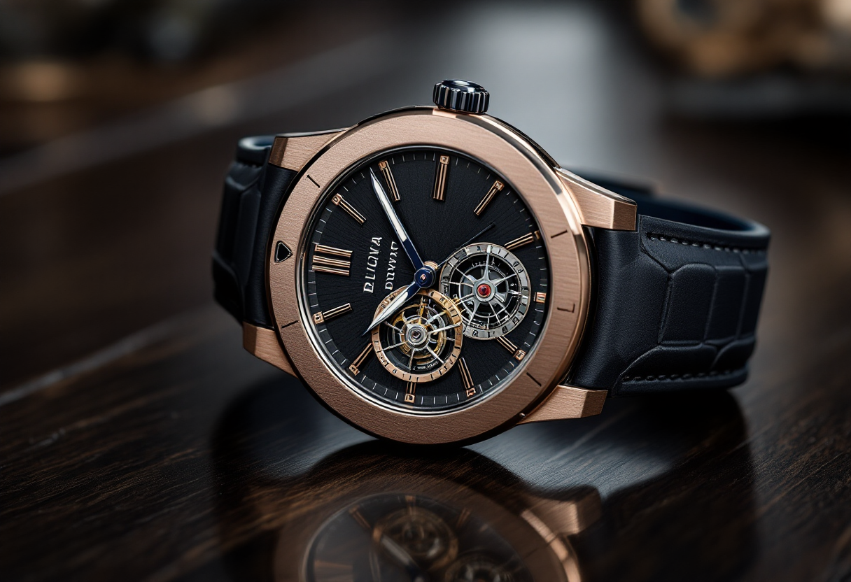 Orologio Bulgari tourbillon ultra sottile in primo piano