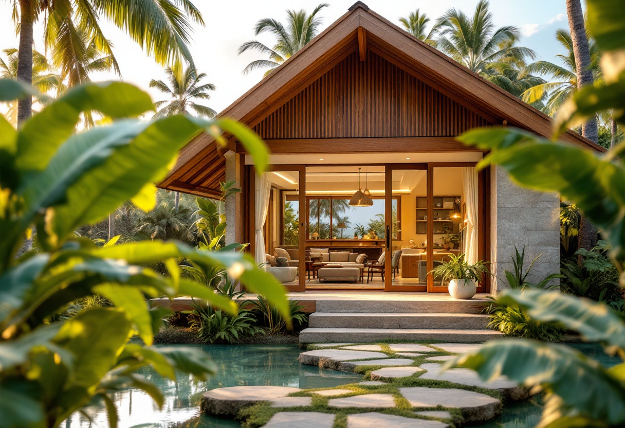 Vista panoramica dei Bungalows Key Largo nei Caraibi