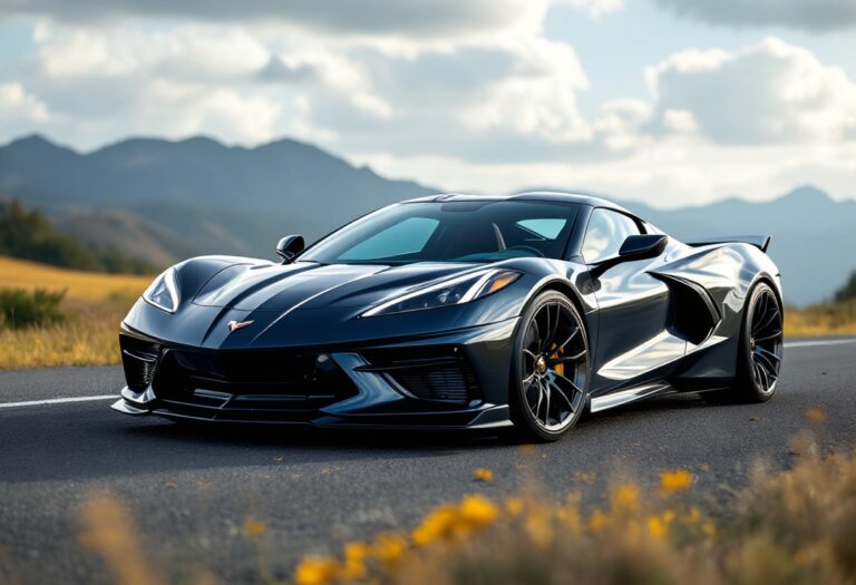 Chevrolet Corvette E-Ray in un paesaggio italiano