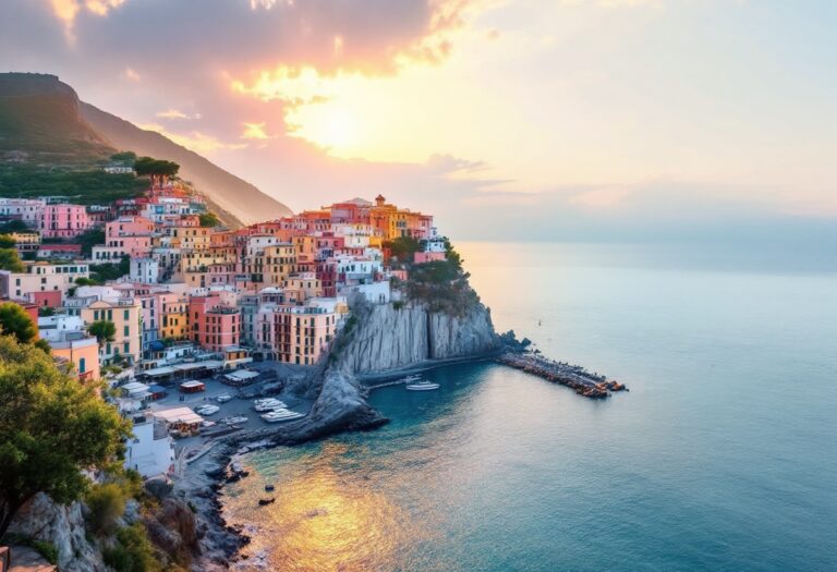 Paesaggi primaverili delle cinque mete italiane