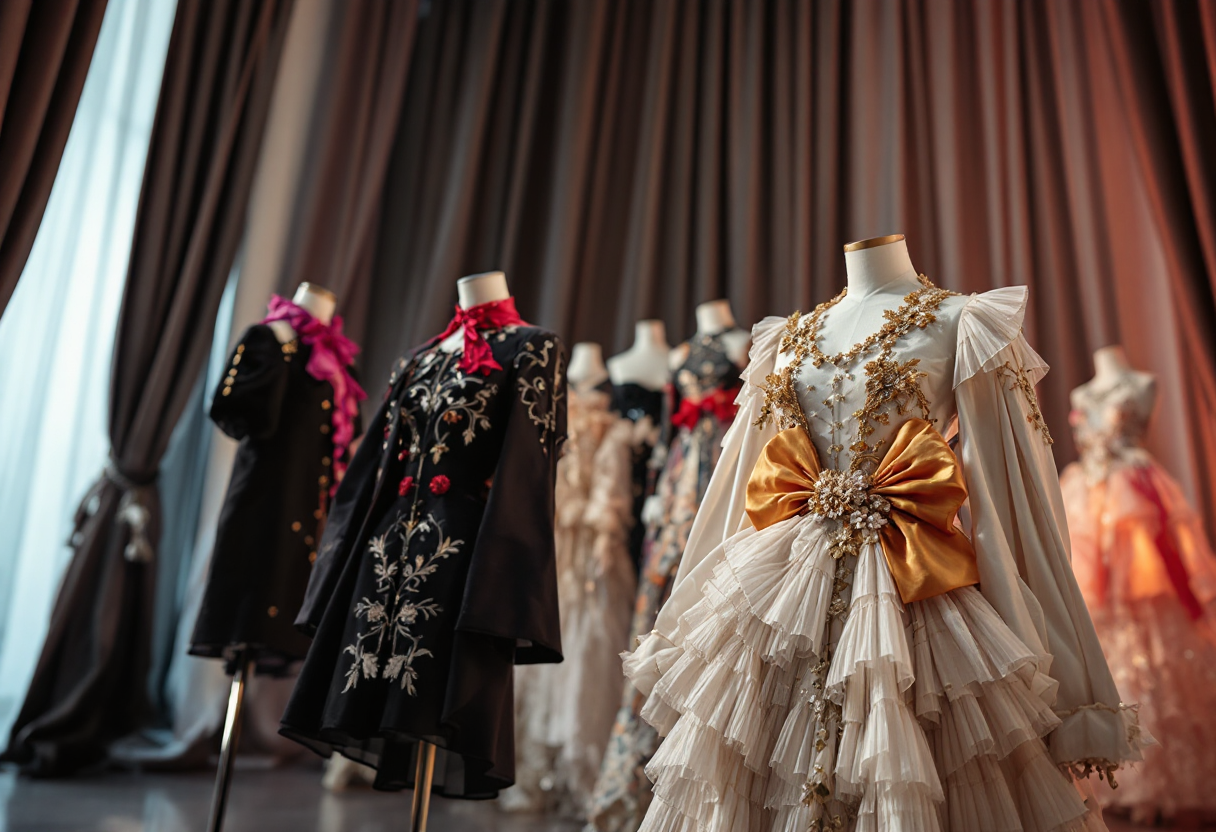 Costumi ispirati a Caravaggio con elementi rock