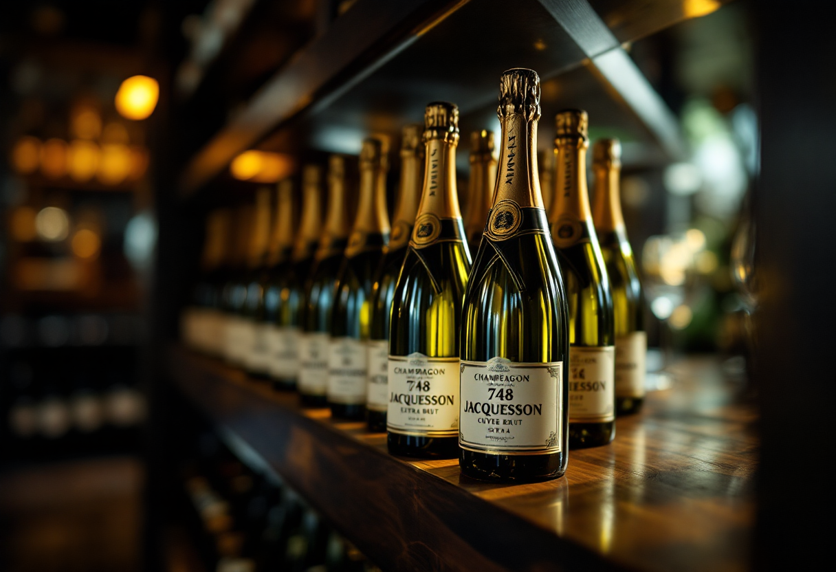 Bottiglia di cuvée 748 extra brut di Jacquesson